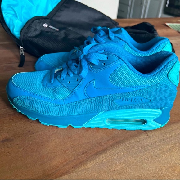 Nike Air Max 90 Premium Blue Women's Size 10 443817-401 - Picture 2 of 7